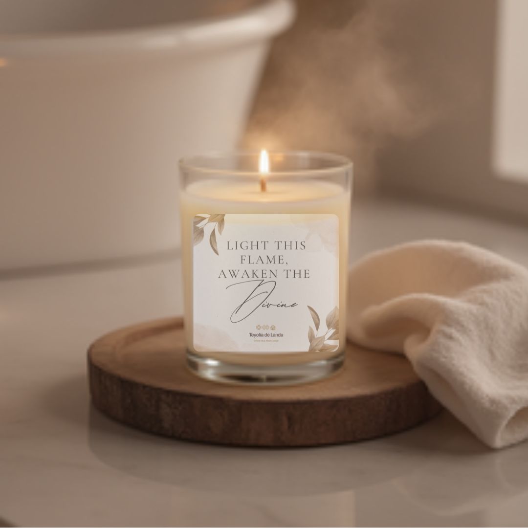 Divine Awakening Candle – “Light This Flame, Awaken the Divine” | Hand-Poured Soy Aromatherapy Candle