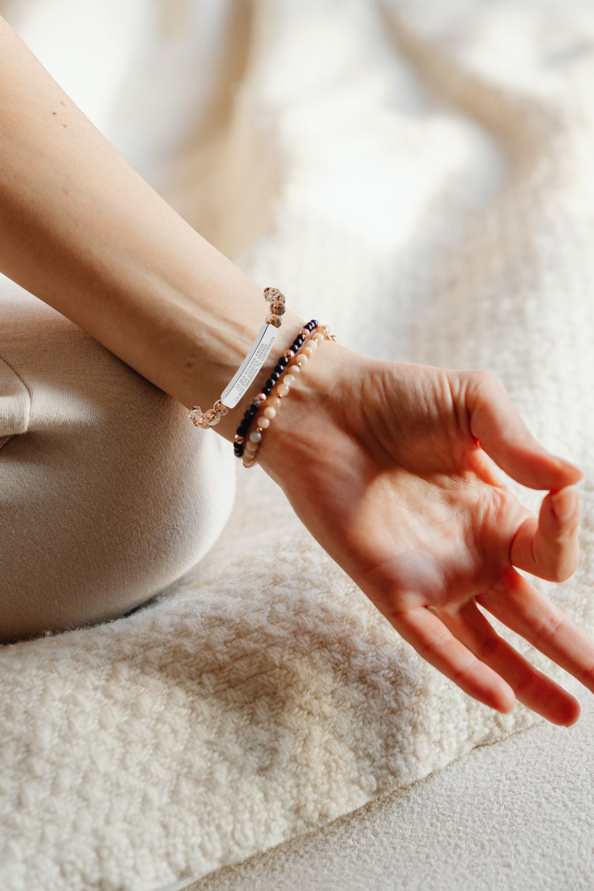 “What You Think, You Create” Natural Stone Bracelet | Intentional Jewelry for Mindful Living