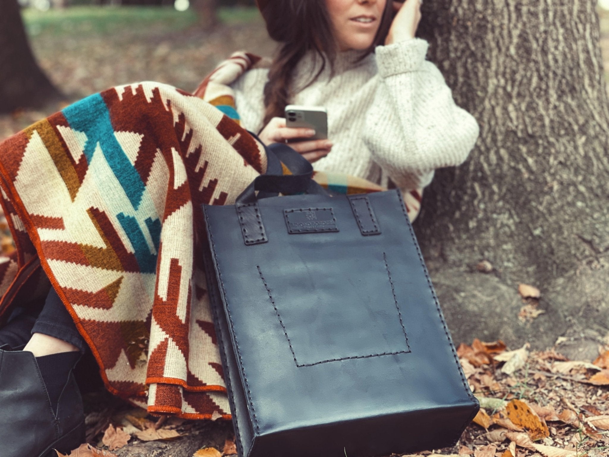Leather Tote Bag – Handcrafted Full Grain Leather from Ecuador - Off Leash Designs