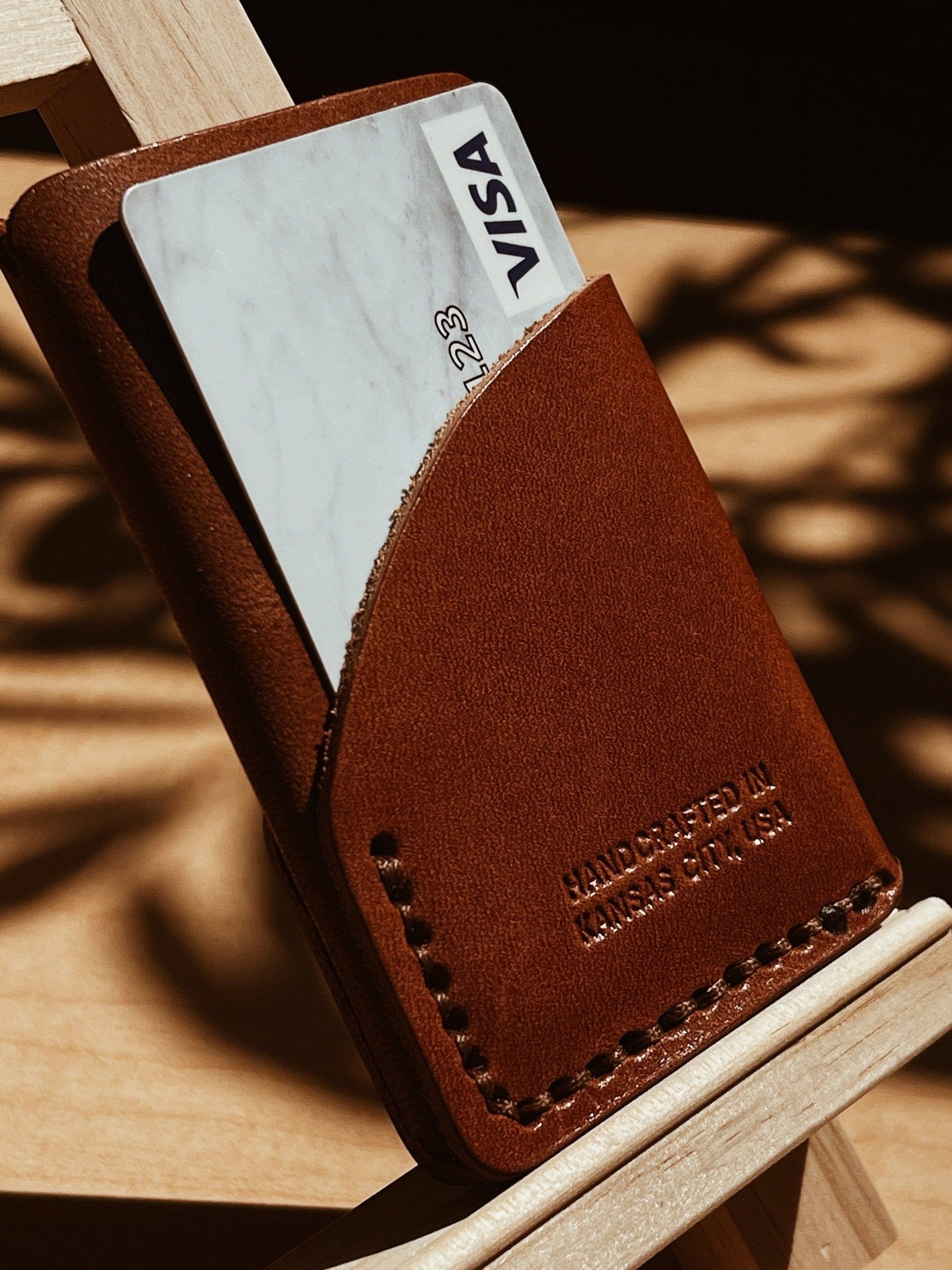 Leather Wrap Wallet – Handcrafted Minimalism in Full - Grain Leather - Off Leash Designs