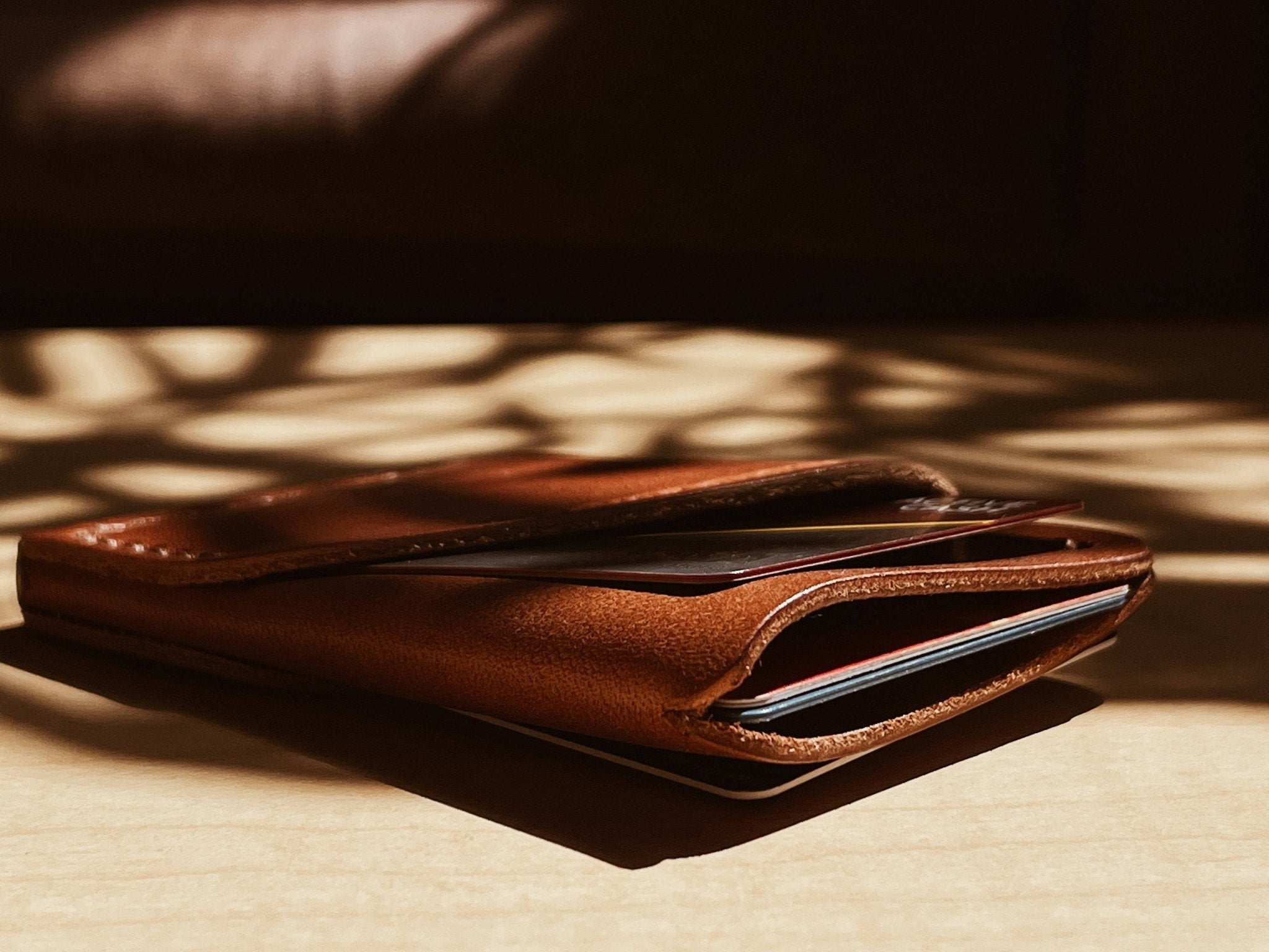 Leather Wrap Wallet – Handcrafted Minimalism in Full - Grain Leather - Off Leash Designs