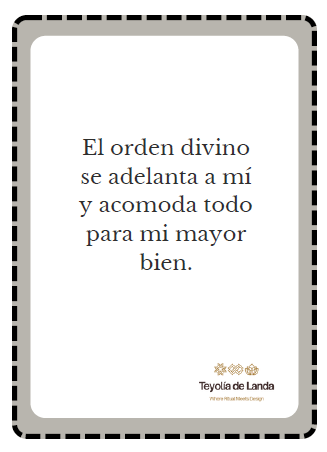 Text in Spanish on a white background with a decorative border, featuring the logo of Tejola de Landa.
