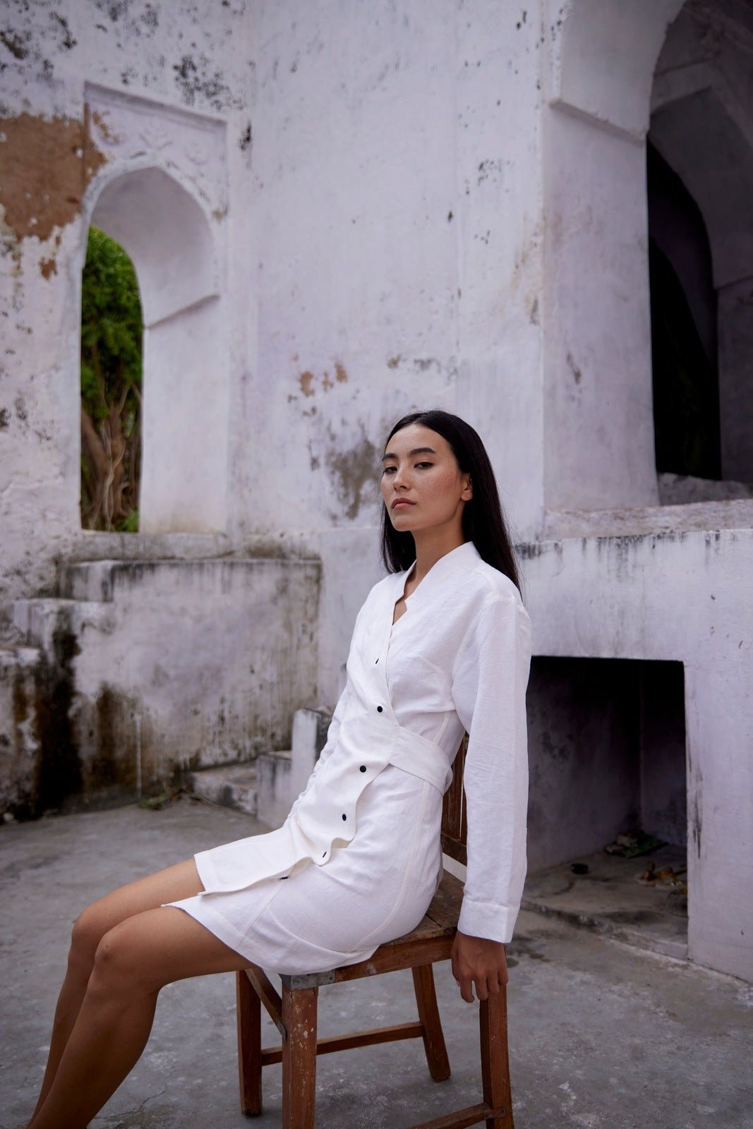 Kate Mini Dress luxury minimalist cotton dress - Off Leash Designs